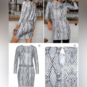 NWT - Foil Snake Print Dress